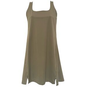 Old Navy Active Powersoft Khaki Green Athletic Training Dress Built In Bra SP